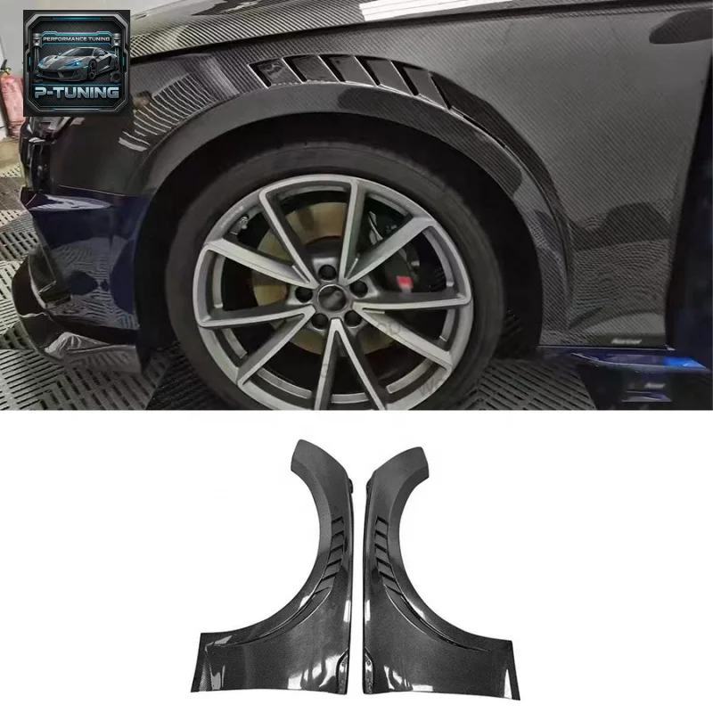 

TK Style Carbon Fiber for Audi A4 S4 2017-2019 Front Bumper Side Fender Air Vent Cover Mudguard Auto Parts
