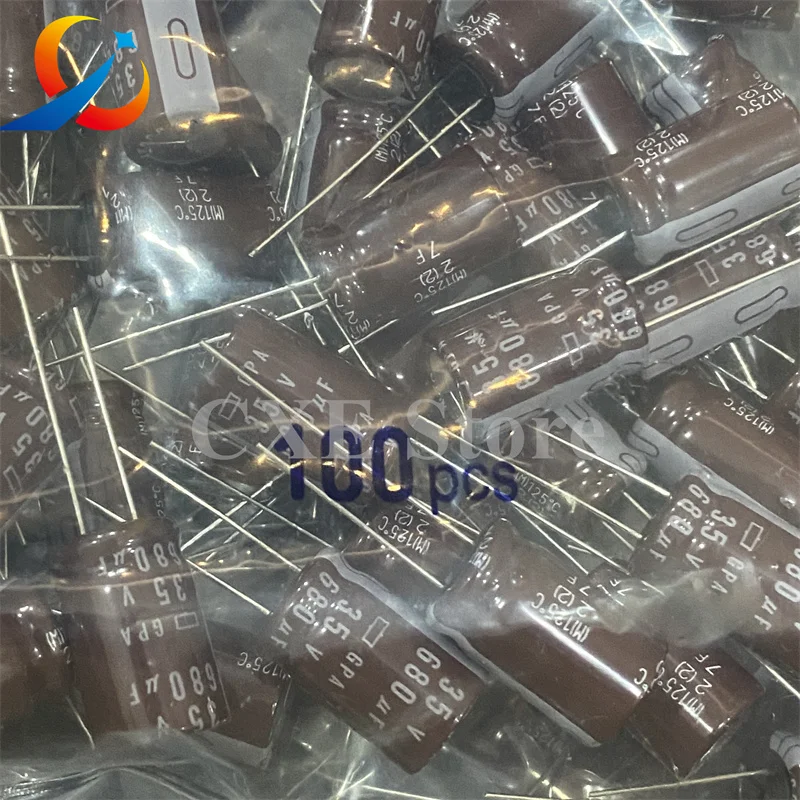 10PCS GPA 35V680UF Volume 12.5X20MM NCC Electrolytic Capacitors EGPA350ELL681MK20S 680UF 35V NEW