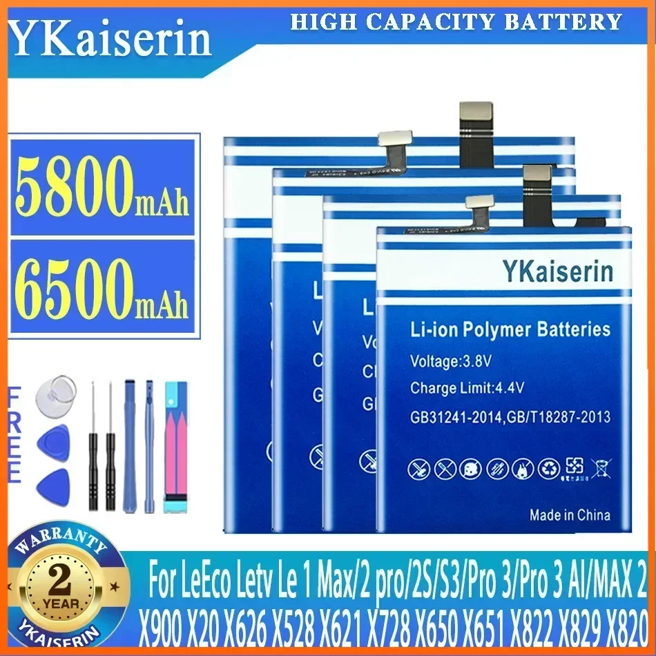 YKaiserin Battery For LeTV Le 1 Max Le1 Max Le 2 Pro Le2 Pro X527 X620 Le Max2 LeMax2 X822 Pro3 Pro 3 AI X650 LeMax Le Max X900