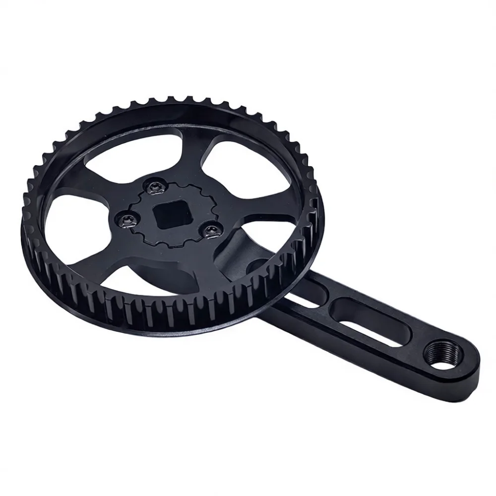 Belt Pulley 46T Chainwheel For Mi Xim Kids Bike Crankset 120mm Arm Aluminum Alloy Parts For HDT 8M 12 Bicycle Drive Systems