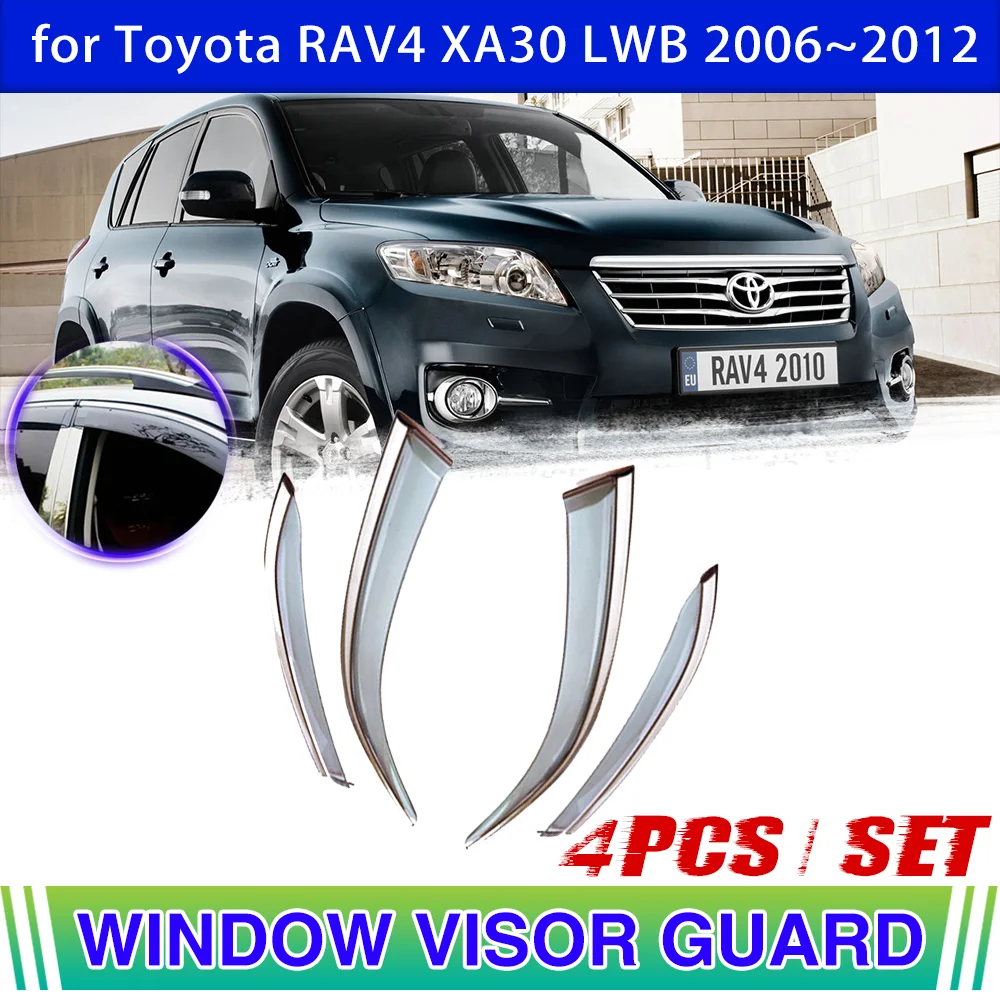 

Car Window Visor for Toyota RAV4 XA30 Vanguard LWB 2006~2012 Vent Awning Rain Eyebrow Guard Cover Deflectors Accessorie 2007