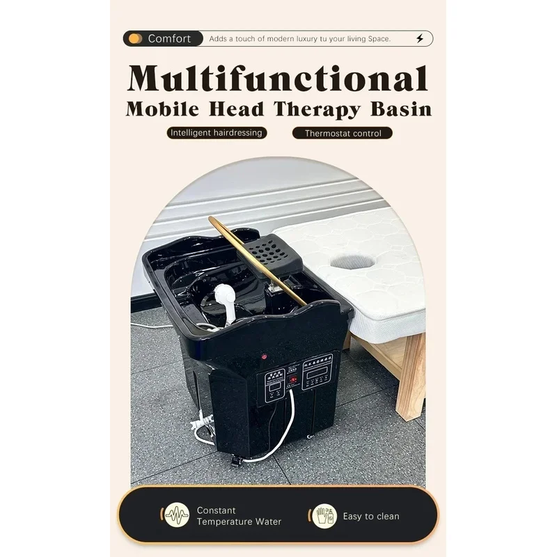

2025 Latest head spa bed portable shampoo basin removablewashbasin with water tank