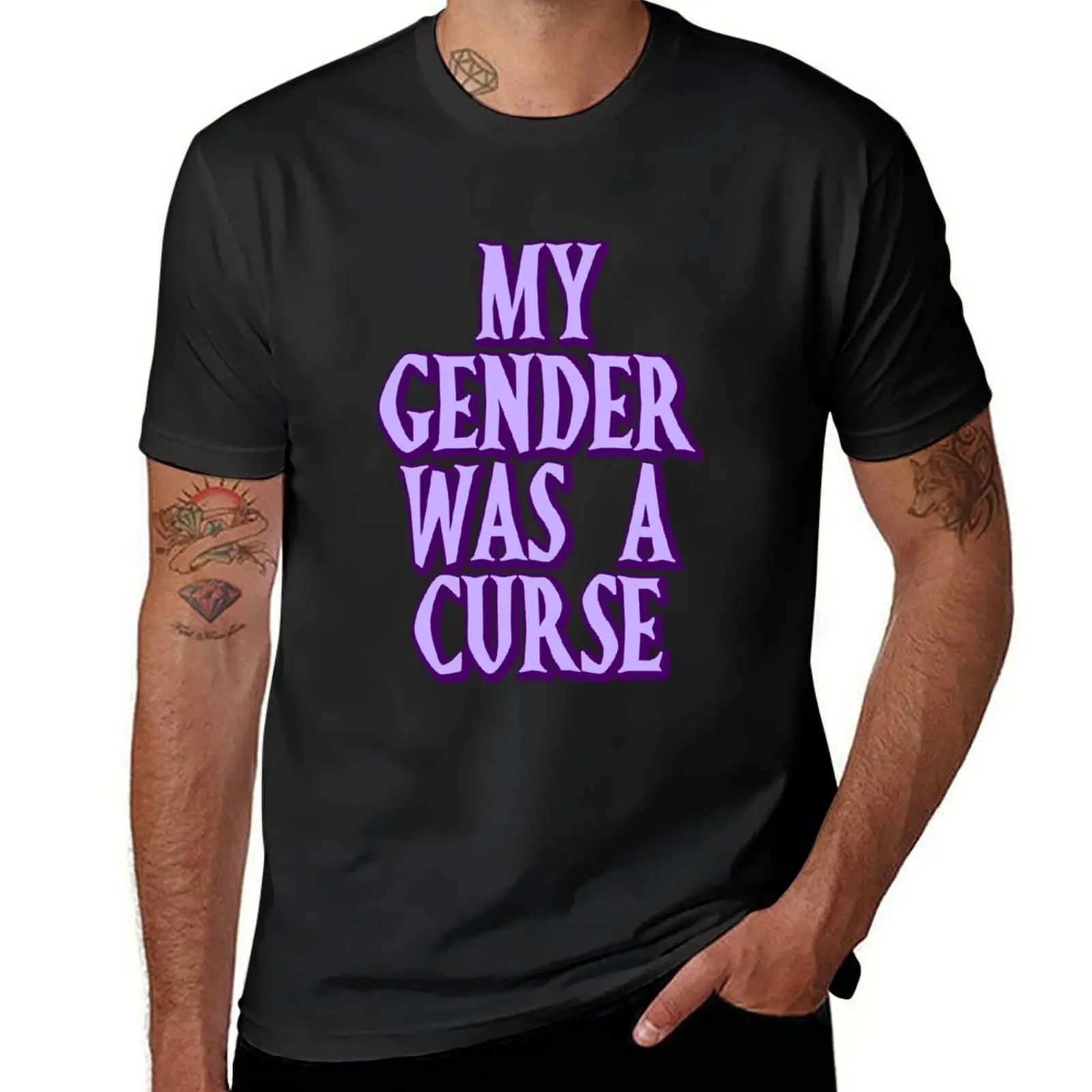 My Gender Was A Curse T-Shirt kawaii clothes oversizeds sweat aesthetic clothes Short sleeve tee men