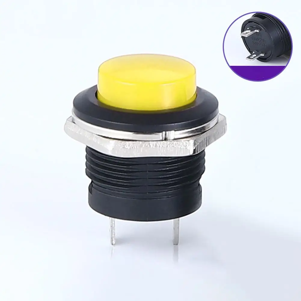 12V 16mm Starter Switch Boat Horn Momentary Push Button Metal For Car Boat Track IP67 Rated Switch Metal & Plastic & Rubber