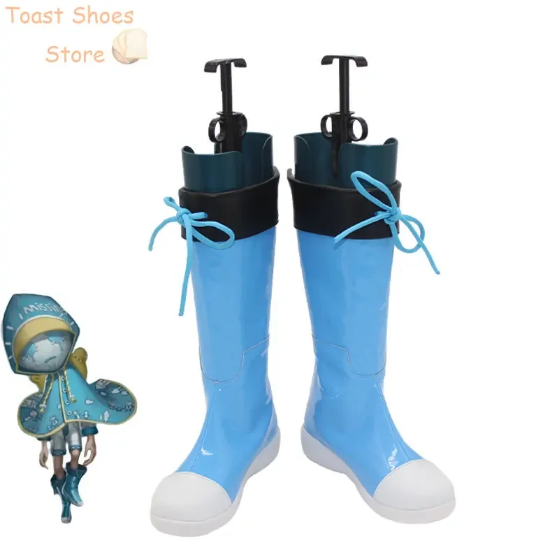 Game Identity V Axe Boy Robbie White Cosplay Shoes PU Leather Shoes Halloween Carnival Boots Cosplay Prop Costume Prop