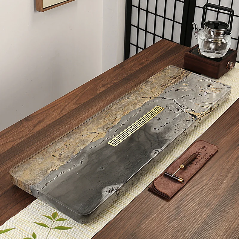 Chinese Drainage Tea Tray Ceremony Drip Rectangle Afeteria Tableware Tea Tray Serving Coffeeware Bandejas Home Decorationgs