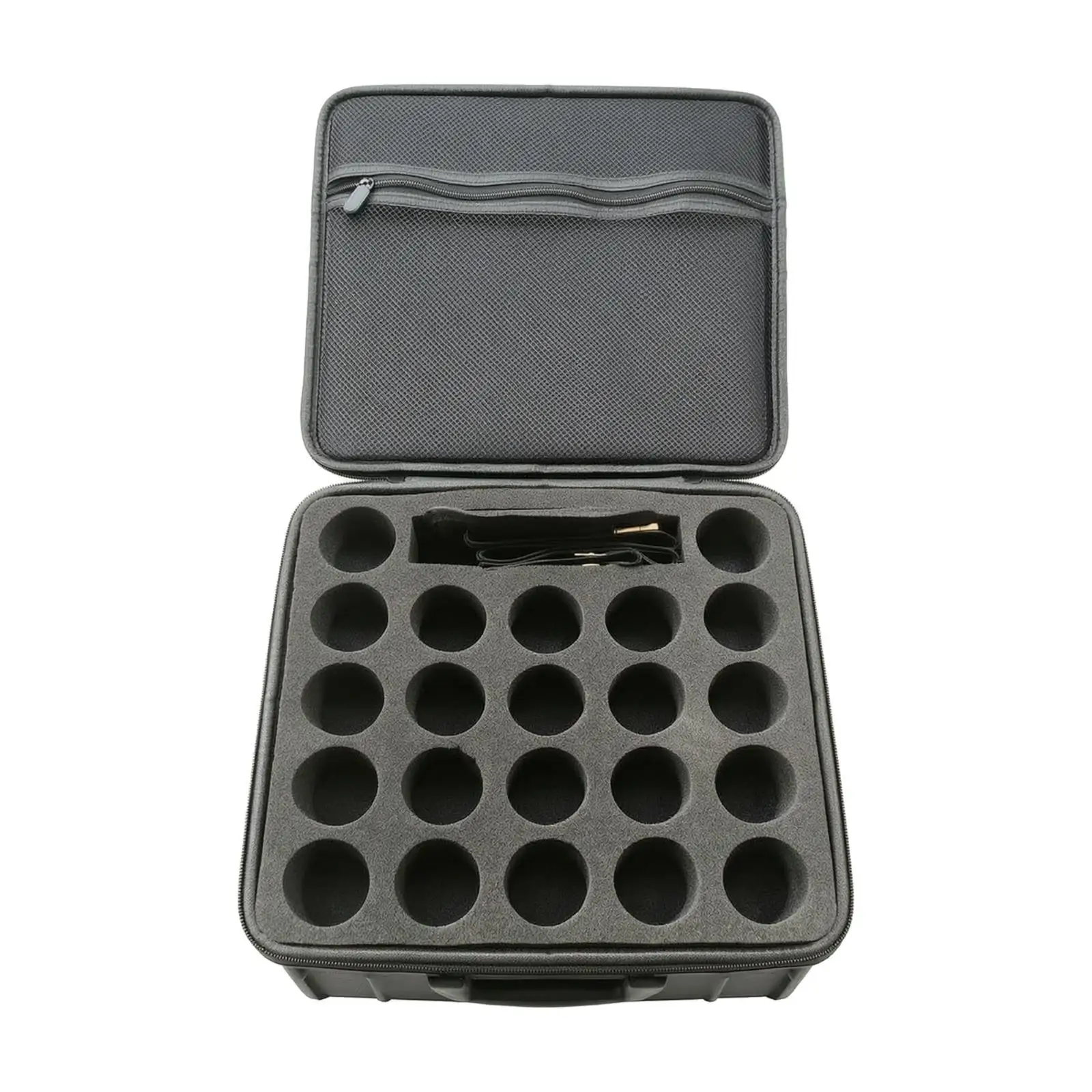 Shockproof Billiard Equipment Storage Box with Molded Recesses Zippered Closure for Cue Balls Accessories