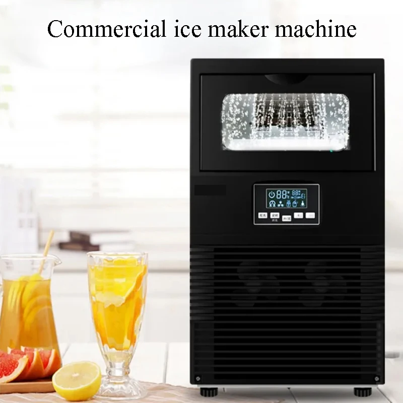 

44lbs/24H Electric Ice Maker 11.5kg 25lbs Capacity LCD Control Panel Ice Making Machine for Shop Office EU Plug 220V