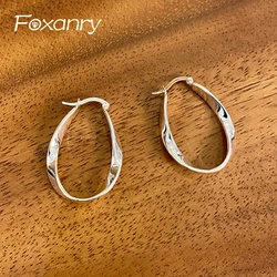 Foxanry Irregular Geometric Earrings For Women Girls Trendy Minimalist Creative Prevent Allergy Ear Buckle Party Jewelry Gifts