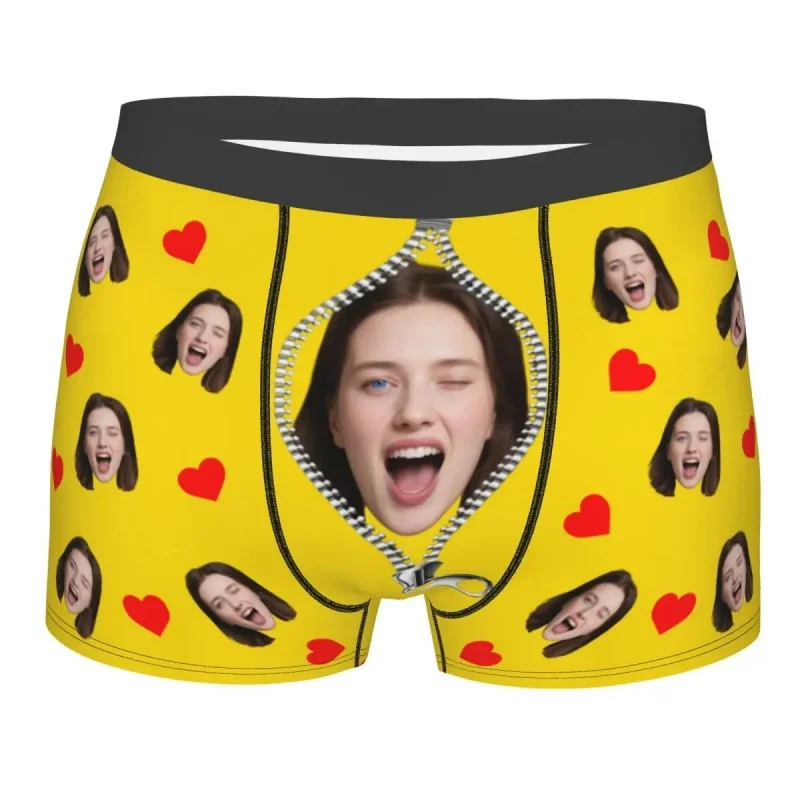 Personalized Photo Gift for Him - Custom Face Men's Boxer Briefs for Valentine's Day & Anniversaries