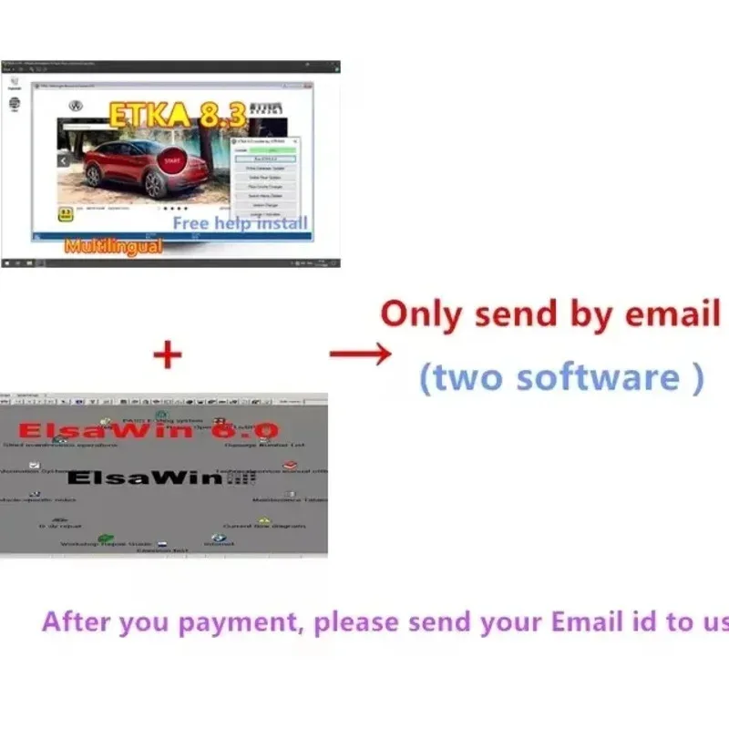 2025 elsawin 6.0 مع برنامج etka 8.3 أحدث برامج إصلاح مجموعة أدوات المركبات الإلكترونية كتالوج لـ A-udi لـ V-W A