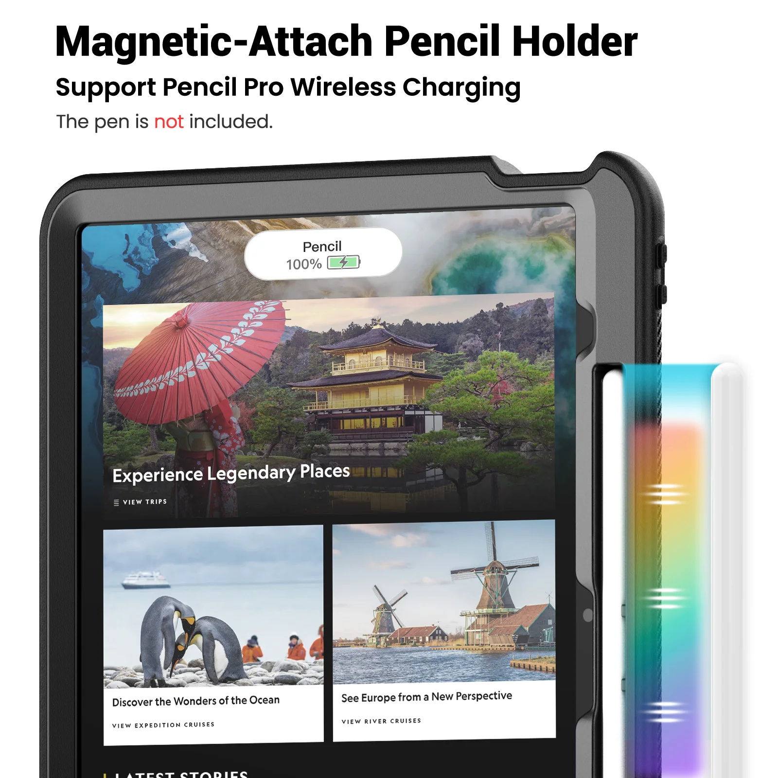 حافظة شديدة التحمل لجهاز iPad Air 13 2024 2025 M3 M2 مقاس 13 بوصة 360 ° حامل معصمه دوار غطاء لوحي مقاوم للصدمات مع فتحة قلم #5