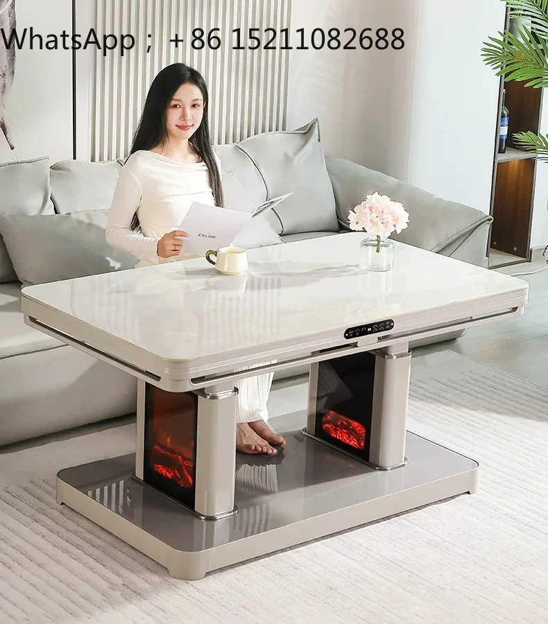 SCY heating table household electric heater lifting fire table coffee table one body living room heater