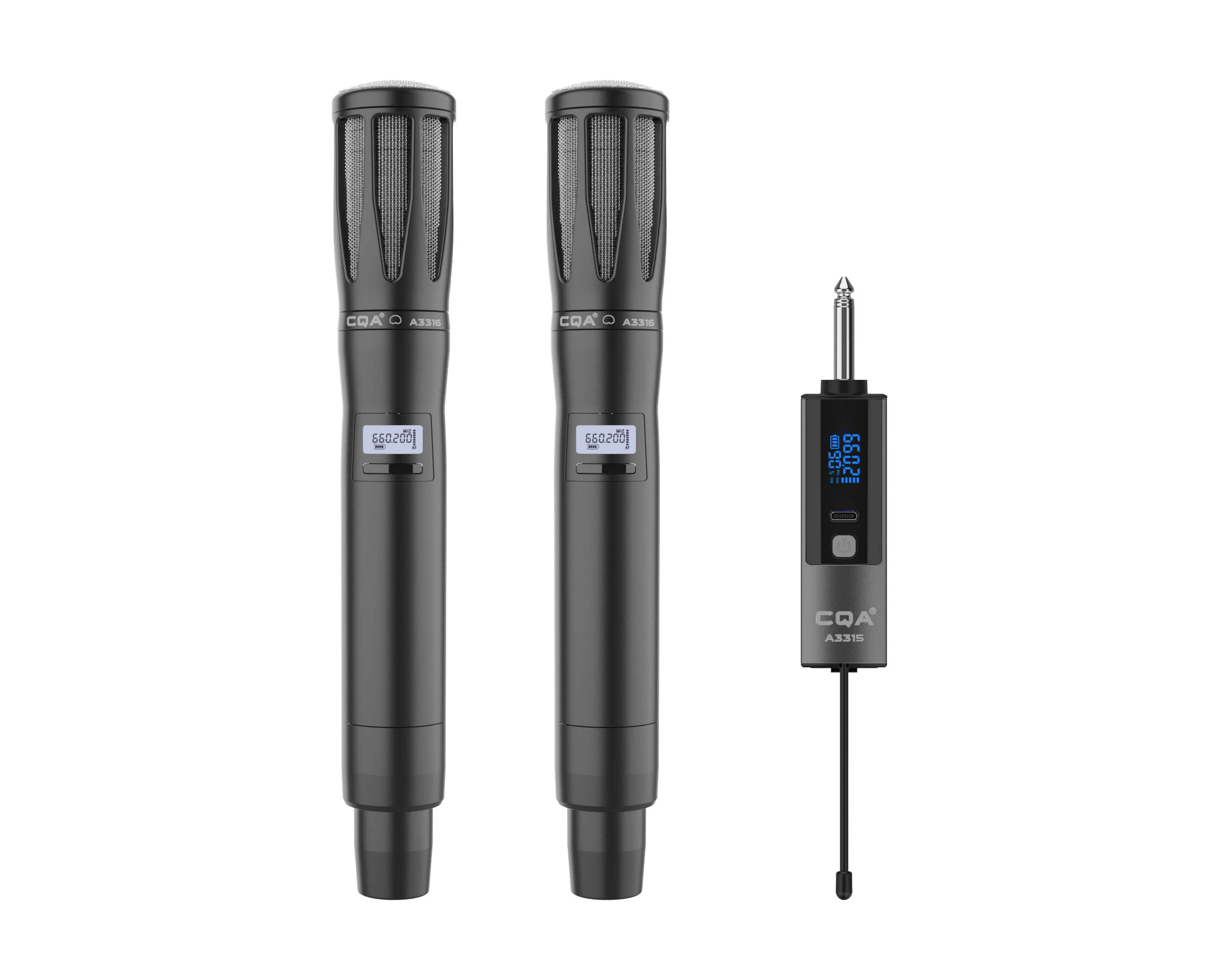 

CQA 3316 Fixed All-metal Handheld UHF Wireless Microphone Crystal Clear Audio Quality With Cardioid Pickup Pattern