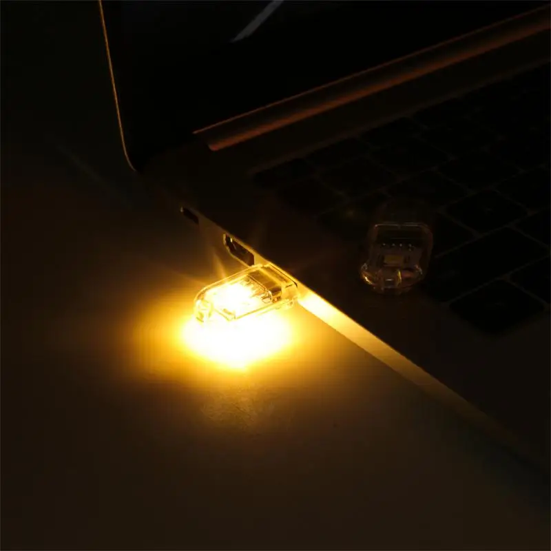 1pc USB Plug Lamp Small Light Computer Mobile Power Charging Mini Night Light Book Lamps LED Eye Protection Reading Light