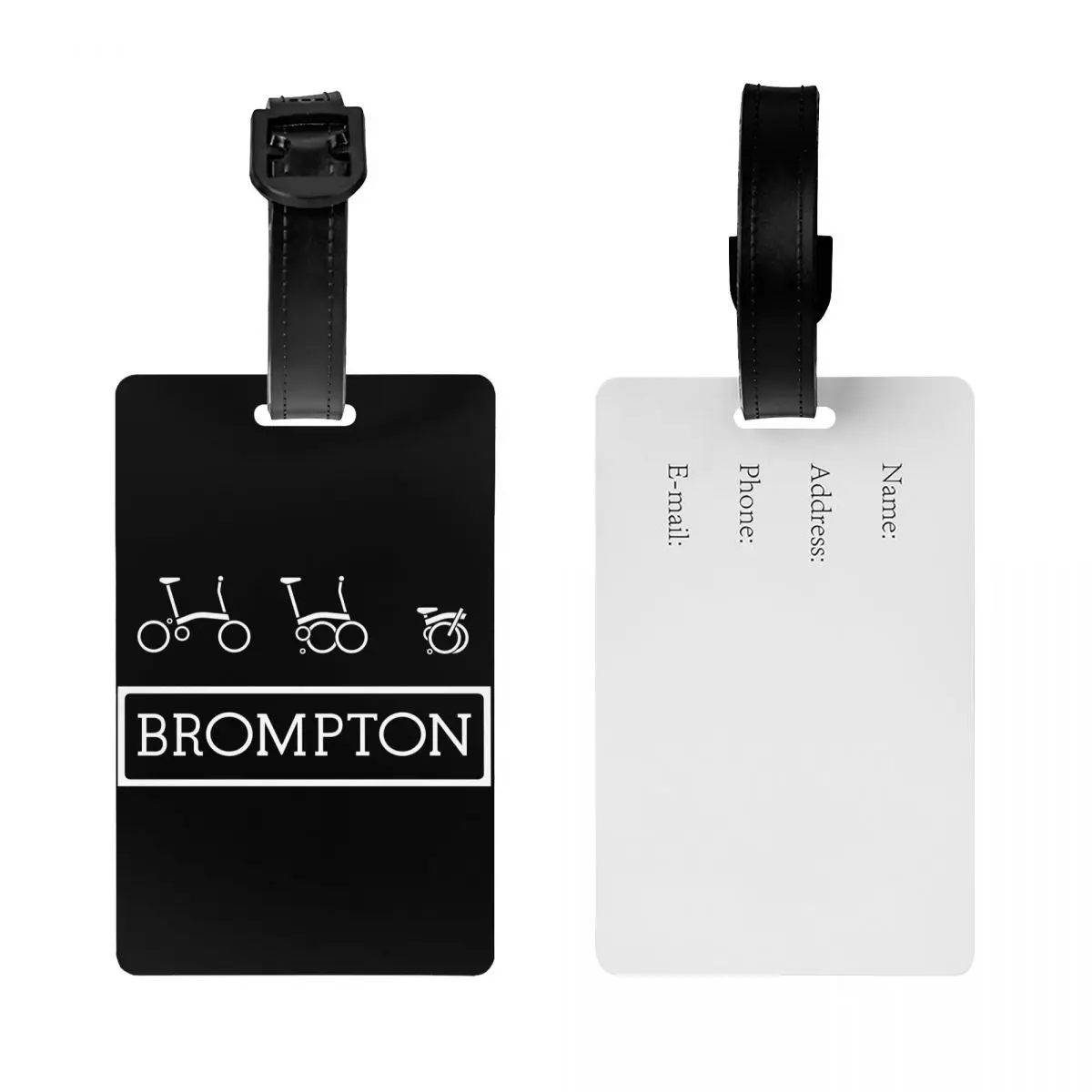 Custom Bromptons Bike Luggage Tag Privacy Protection Baggage Tags Travel Bag Labels Suitcase