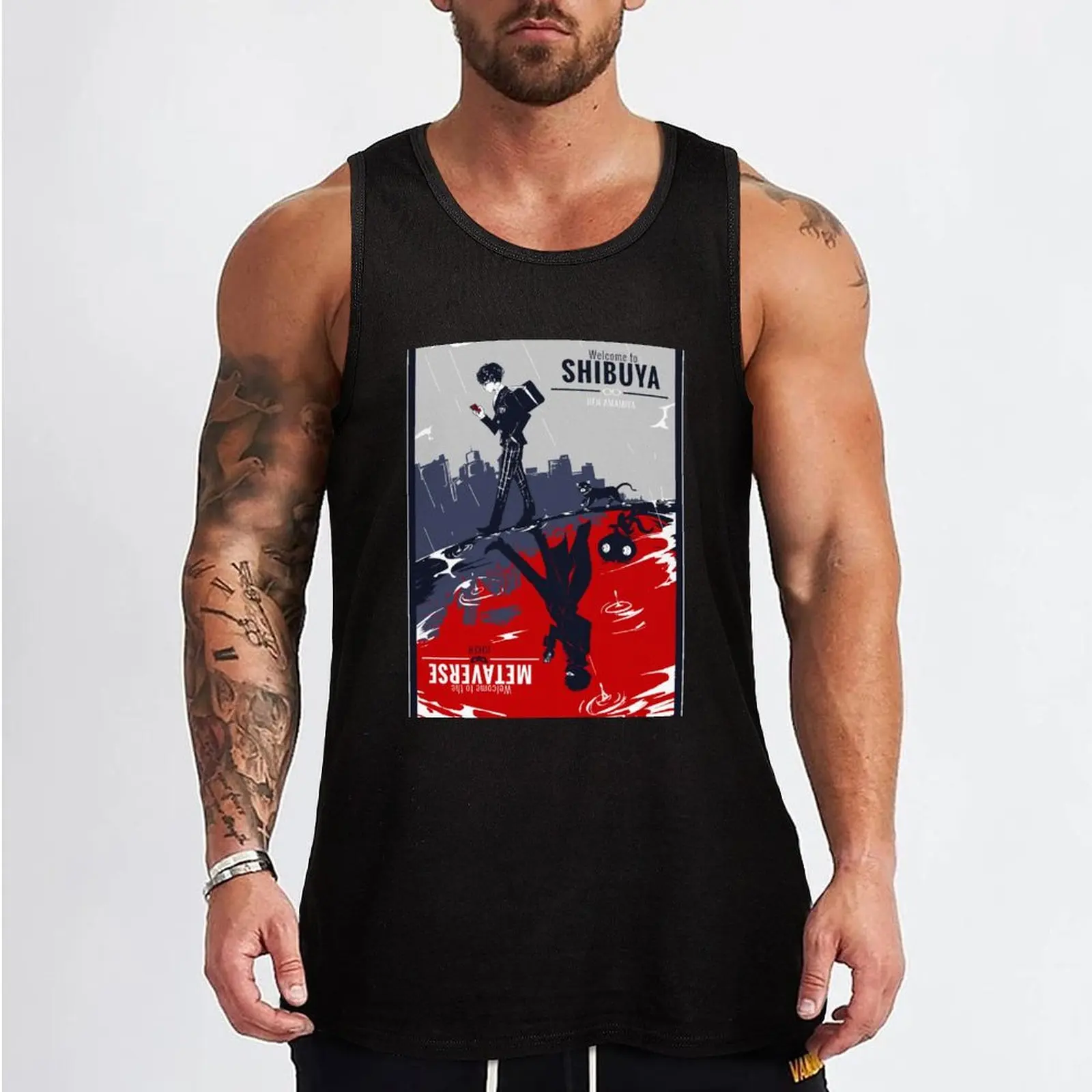 Shibuya/Metaverse Tank Top T-shirt male Men's clothing brands