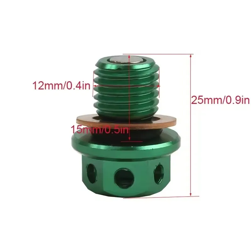 For Yamaha YZF-R3 YZF-R25 MT-03 MT-25 YZ250 YZ250X XT250X WR250R WR250X Serow 250 M12xP1.5 Magnetic Oil Drain Plug Bolt Screw