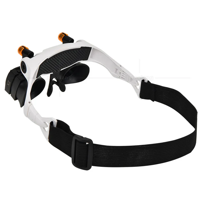 USB Rechargeable Head Mounted Magnifier With 3 LED Lights For Circuit Board Watch Antique Jewelry Identification