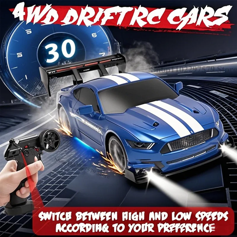 

2025 Новый 1:24 GTR RC Drift Car Игрушечный 2,4 ГГц с дистанционным управлением 4WD Гоночный автомобиль Высокоскоростная перезаряжаемая батарея для детей и взрослых Подарок
