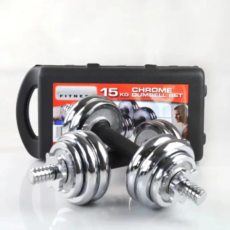 YTYIN 15kg Plating Gym Equipment Custom Logo Fitness Dumbbells Set For Home Gym And Professional Workouts