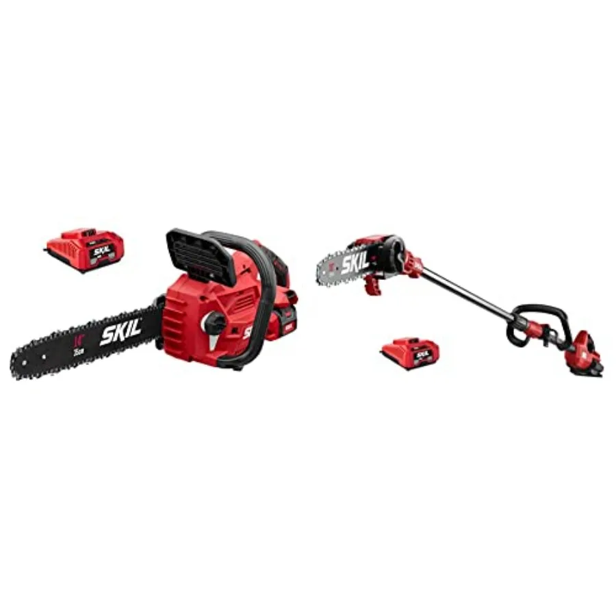 

PWR CORE 40 Brushless 40V Chainsaw Pole Saw Kit for outdoor cutting, lithium-ion battery-powered, black-gray, lightweight and c