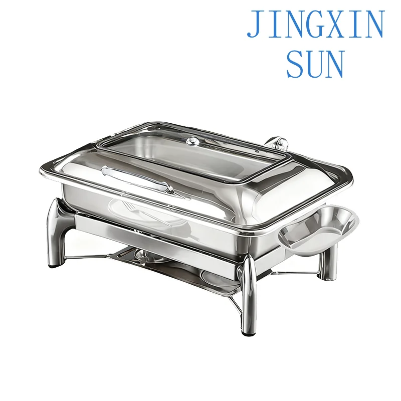 Golden Key 9L Rectangular Electric Buffet Food Warmer for Commercial Kitchen Use with Automatic Temperature Control 12-Hour