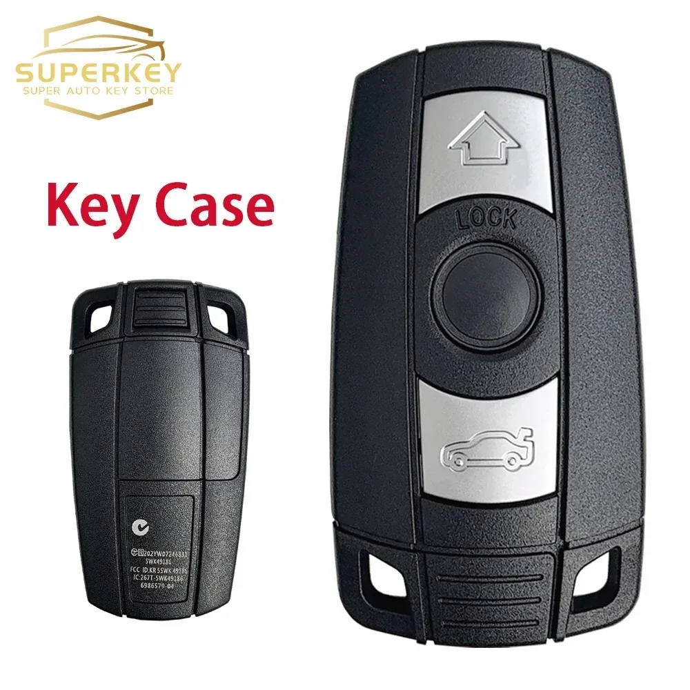 SUPERKEY KR55WK49147 Remote Fob Car Key Shell Case Cover For BMW 1 3 5 6 Series E90 E91 E92 E93 E60 CAS3 Cas3+