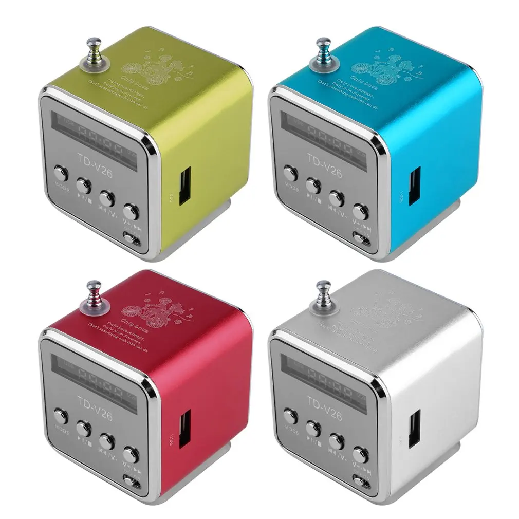

Мини-радиоприемник, портативные колонки с ЖК-дисплеем, стереоколонка с USB-зарядкой, поддержка TF-карты, FM-радио, музыкальный плеер