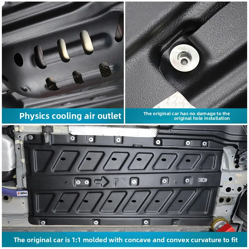 For Chery Tiggo 9 Auto Parts Steel Bottom Baffle Three-Way Catalytic Line Oil Pipe Protection Engine Guard Chassis Guard