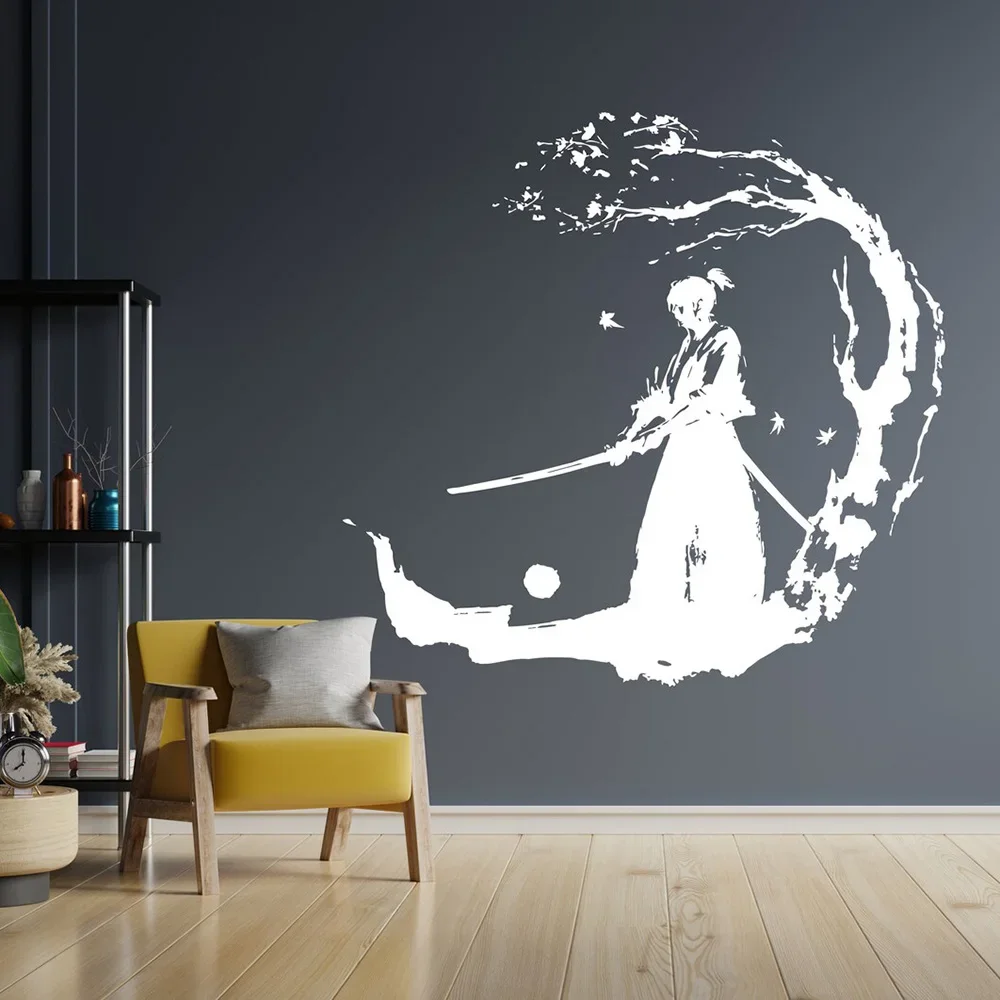 Ninja Wall Decal Samurai Wall Sticker Warrior Wall Decor Decals for Boys Room Decoration Accessories Removable Wallpaper A392