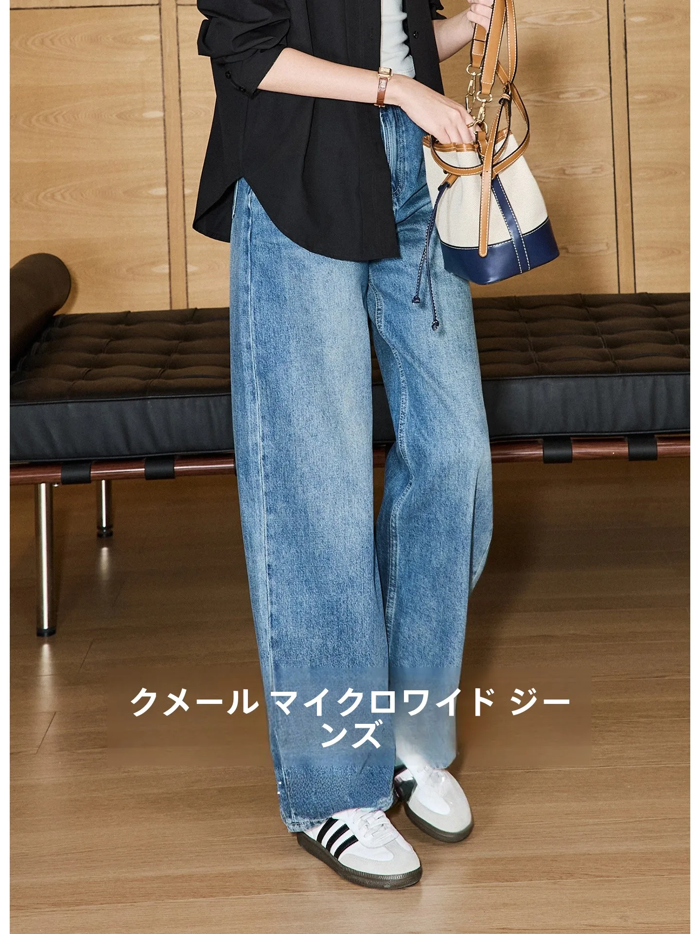 

KuNMaVi Women's Wide Leg Jeans Casual Straight Denim Spring 2026 New Street Style Comfortable Cotton Blend Wear Resistant