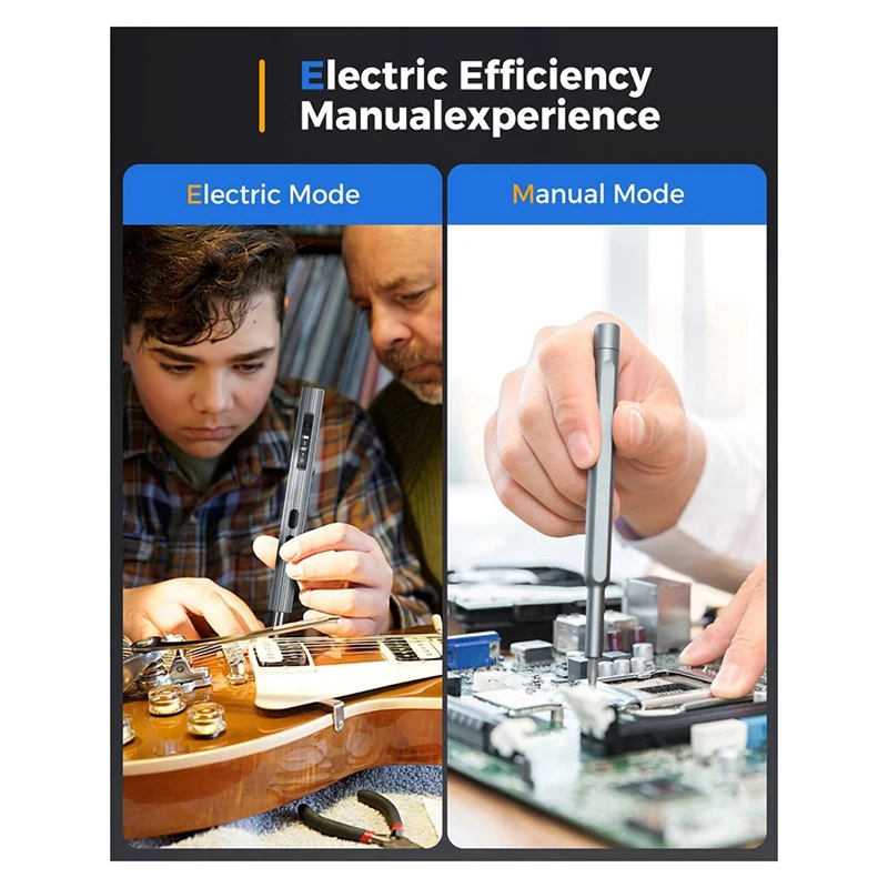 Mini cacciavite elettrico, kit cacciavite elettrico 58 in 1 con 48 punte magnetiche, per telefono, orologio, fotocamera, laptop