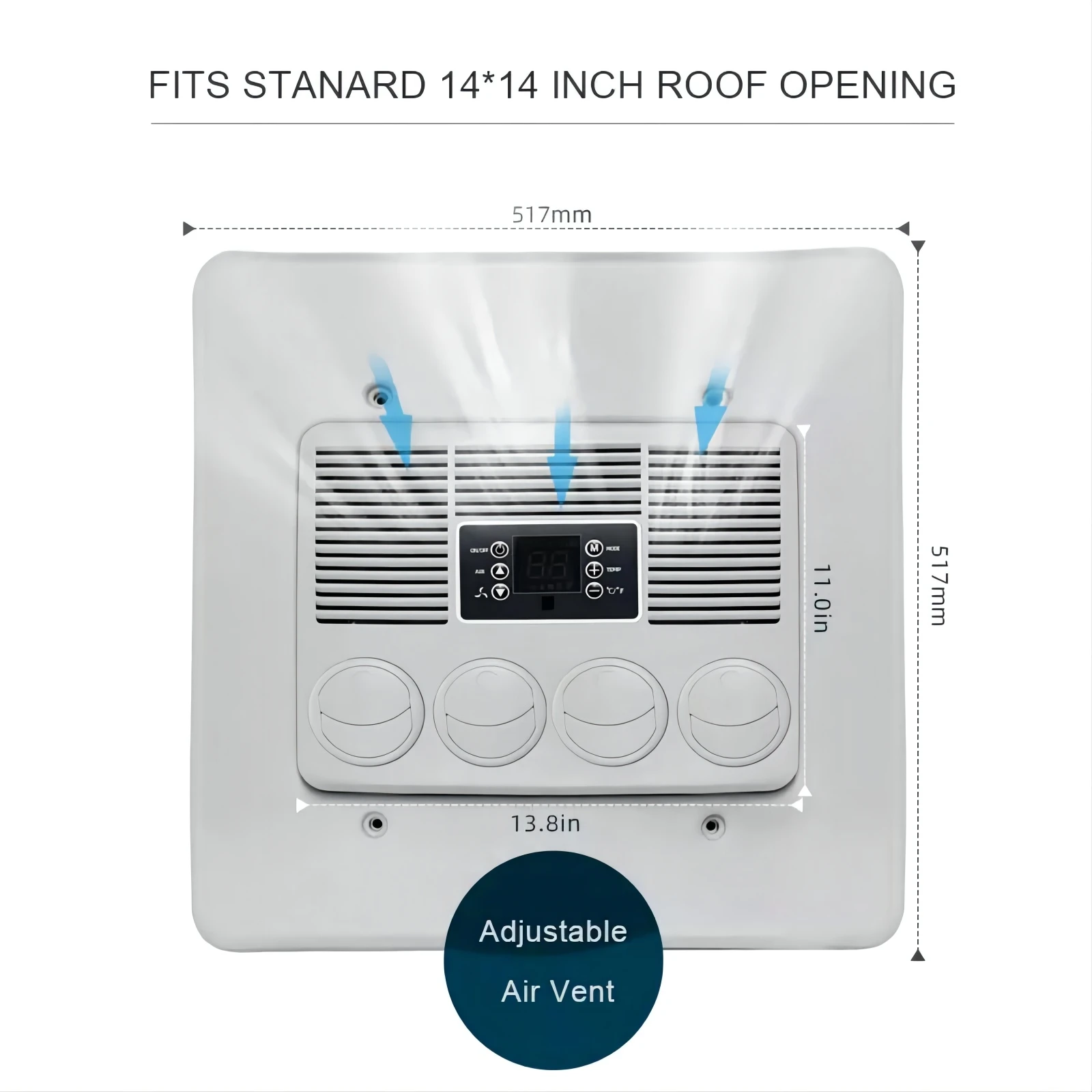 12V Truck Sleeper Roof Air Conditioning RV Parking 24V Air Conditioner for Vehicle Overhead Cooling System