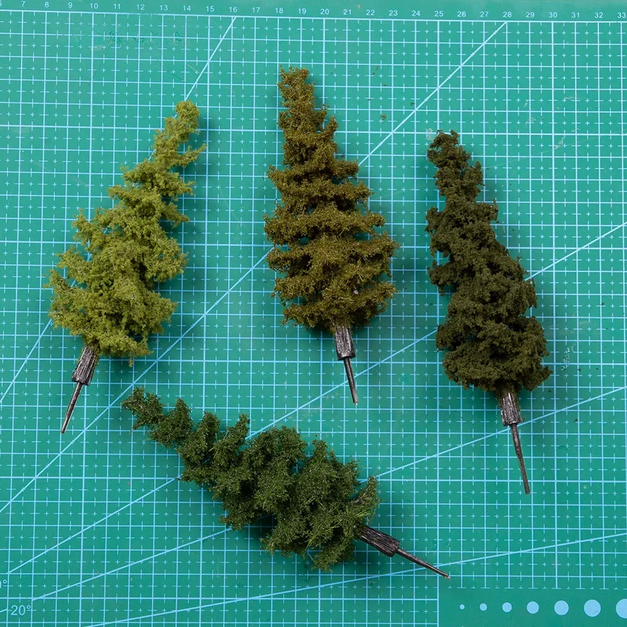 1pc Miniature Pine Trees Model Height 14cm Plant Plastic Toys Railway Train Layout Building Materials/DIY Model Making Diorama