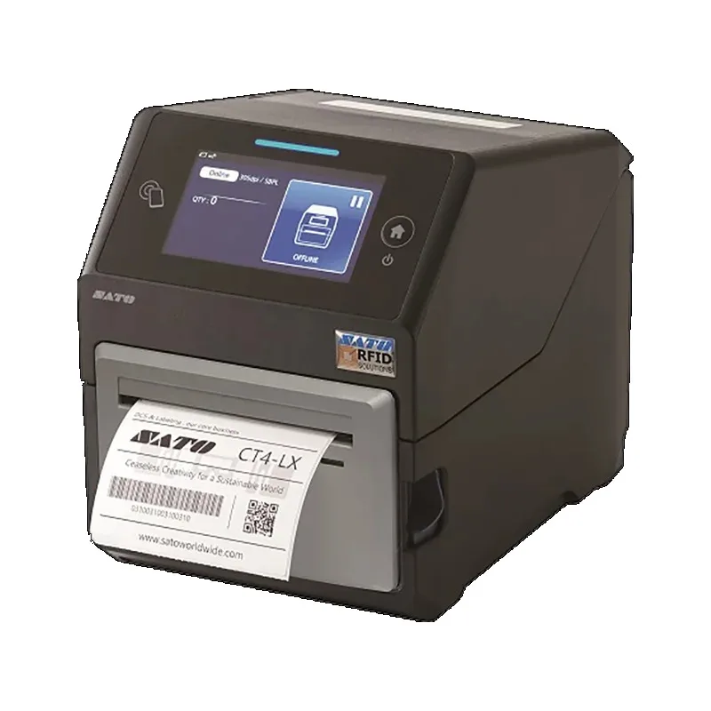 4-inch CT4-LX recognition printer with 203DPI and 306DPI label printer, equipped with a 4.3-inch monitor