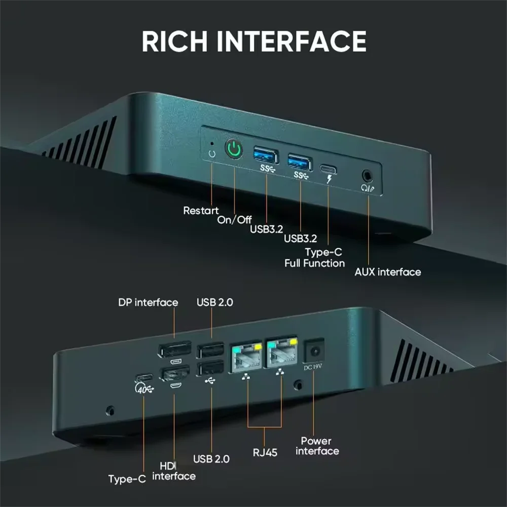 Core I3 I5 I7 12th Gen 64gb Ram Windows 10 Industrie Desktop Gaming Computer Mini Pcs Shell Barebone Mini Pc