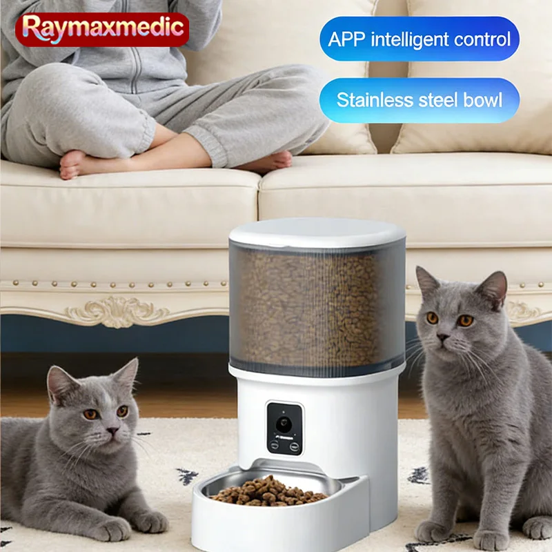 

Автоматическая кормушка для кошек и собак Raymax 4L с Wi-Fi, кнопочным управлением, интеллектуальная система подачи корма (без адаптера 5V 1A)