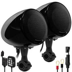 Amplificador impermeável da motocicleta, 2 canais, 4,5 polegadas, Bluetooth, altifalantes da rádio, estéreo, sistema audio do reprodutor, USB, AUX, MP3, 600W