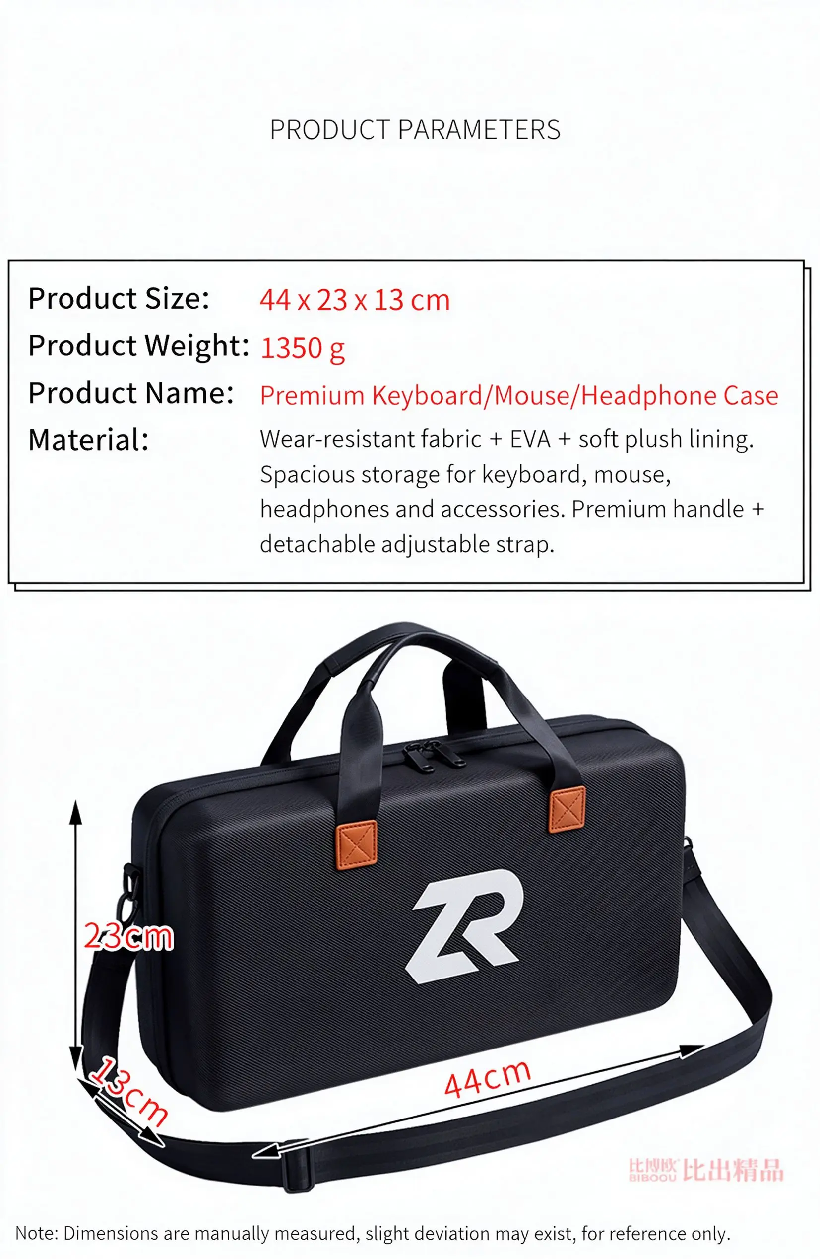 Hard EVA Storage Bag for 87-Key Keyboard, Mouse, Headphones Tablet Box Portable for Logitech Esports Peripherals Carrying Case