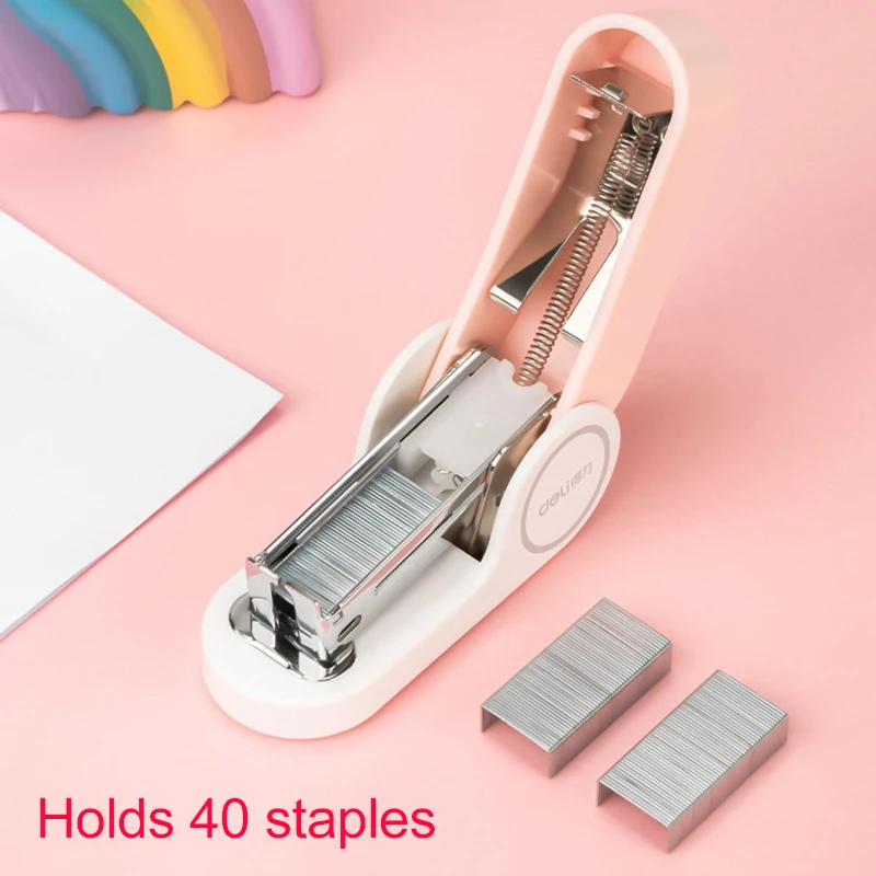 Mini Stapler Office Supplies 24/6 26/6 830 Staples 20 Sheets Capacity Stapling Machine Paper Storage Portable Staplers School