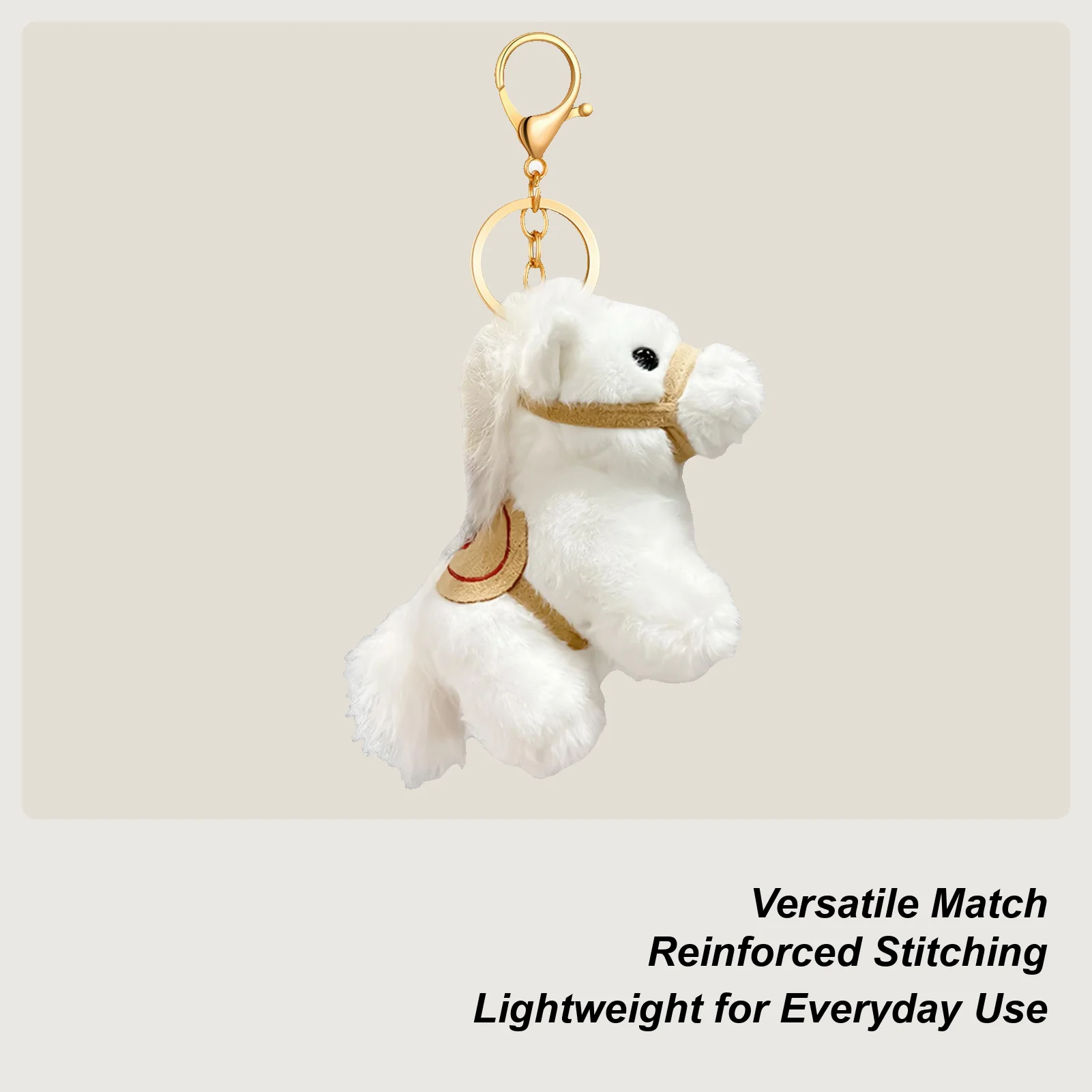 ぬいぐるみキーホルダー 2026年新年 かわいい動物飾り 高さ3.93インチ 馬の財布チャーム 男性、家族、彼女、女の子、男の子、子供の誕生日用