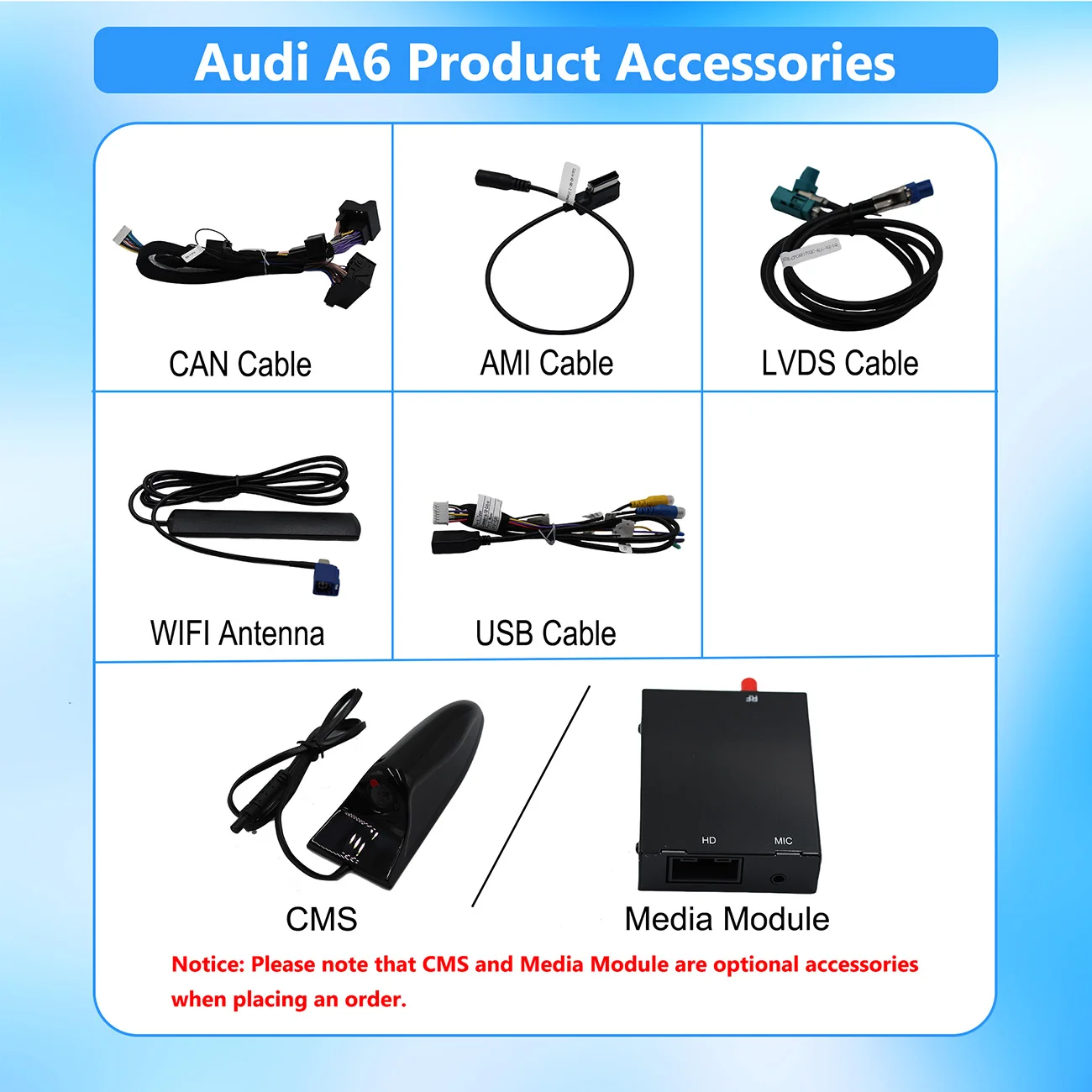 واجهة أوتوماتيكية CarPlay اللاسلكية لنظام أودي A6 A7 S6 S7 2012-2016 HN مع وظائف تشغيل السيارة بمرآة وصلة AirPlay #6