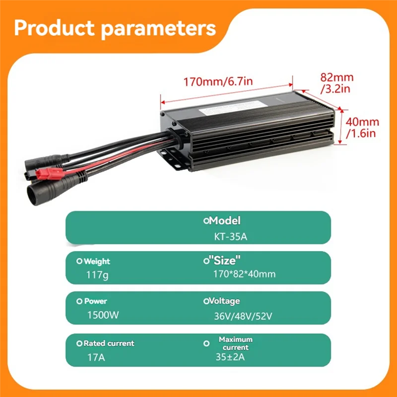 A89E-KT-35A 36V 48V 52V Sinus Welle Elektrische Fahrrad Controller Für 1500W Motor Fahrrad Geändert Zubehör