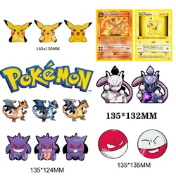 New Pokémon Series New 3D Gradient Car Stickers Pikachu Gengar Refrigerator Stickers Magic Waterproof Stickers