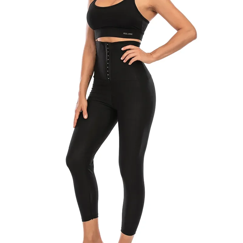 Sauna Shaper Pants Body Shaper Full Hot Sweat Effect Coating Slimming Pants Short Shapewear Workout Gym Leggings Fitness Sports