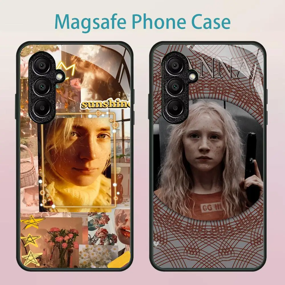 Movie Star S-Saoirse Ronan Phone Case For Samsung Galaxy S25 Ultra S22 S23 S24 Ultra S21 S20 5G Magsafe Mirror Wireless Magnetic