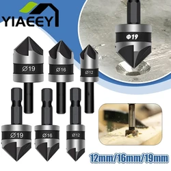 Countersink Drill Bit 3Pcs Chamfer 90°Carbon Steel Drill Bit for Wood Metal Chamfer Cutter Chamfer Metal Drilling Bit Set