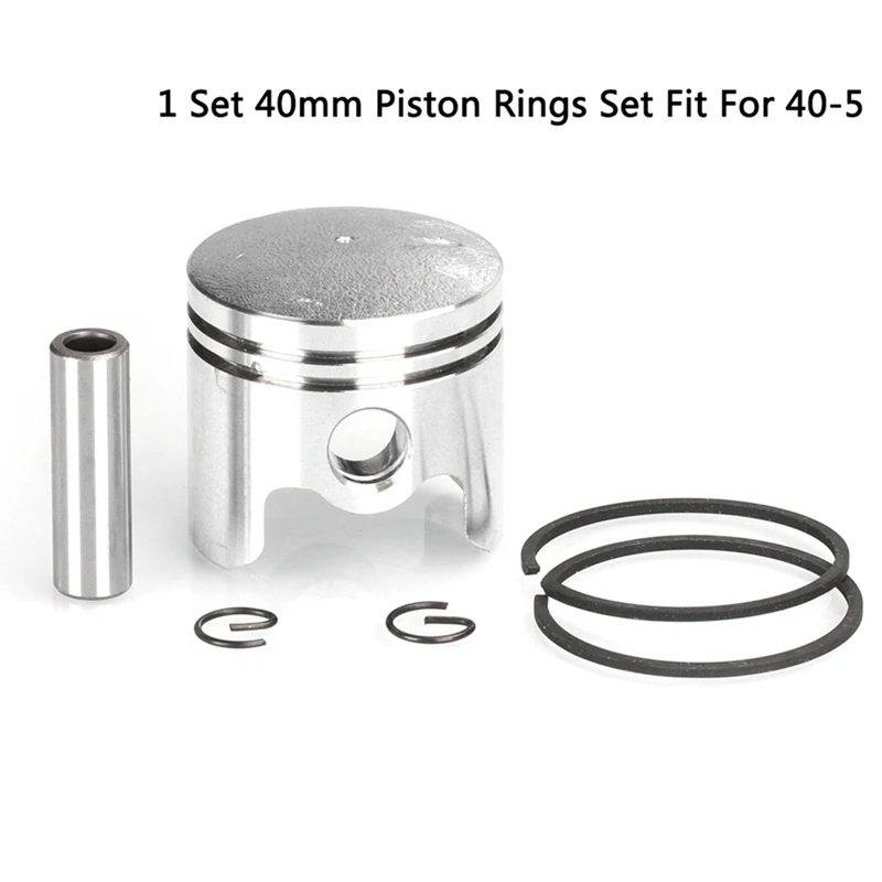 1Set 40-5 Brush Cutter Piston Ring Pin Clip Spring Electric Mower Piston Kit Brush Cutter Spare Parts Aluminum