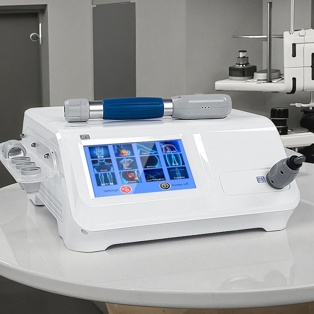 Shockwave Therapy Machine for Humans & Animals Portable ESWT Device with 5 Heads Model Q60 1 Year Shelf Life